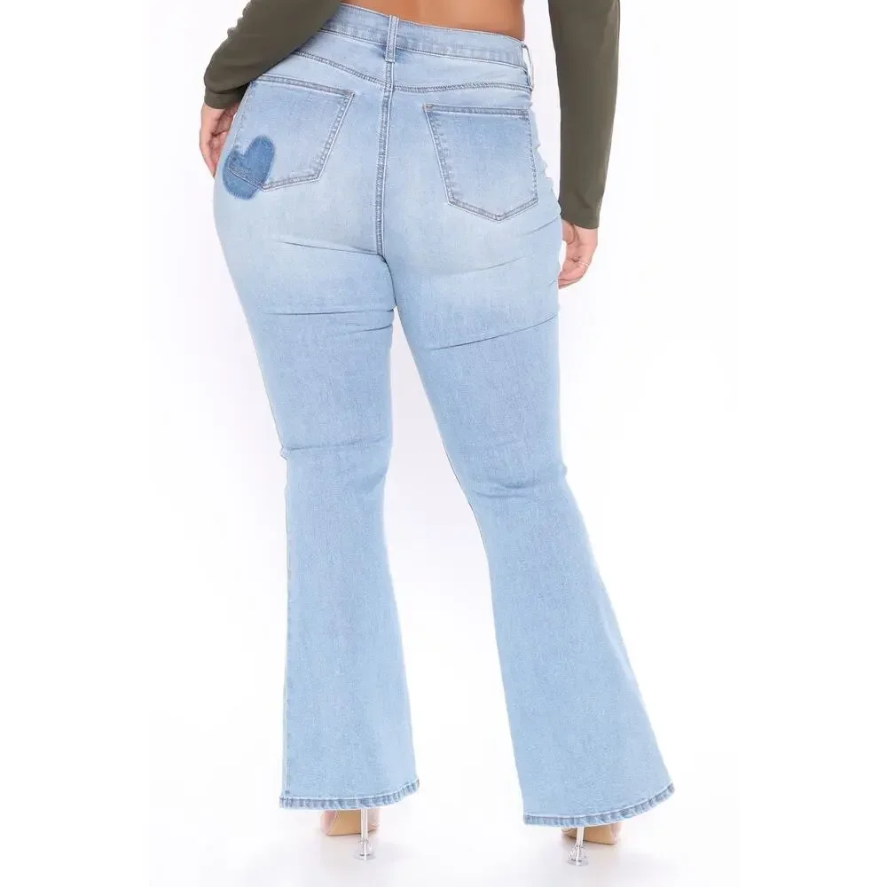Fashion Nova Dare To Flare Jeans - Medium Blue Wash